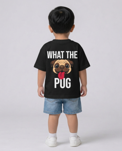 "What The Pug" (Black) Boys 2-3 Y