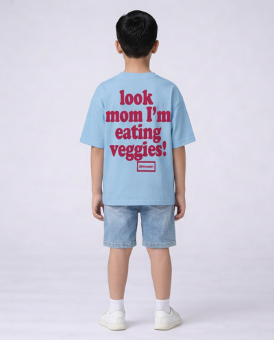 "Mom I Am Eating Veggies" (Blue) Boys 10-11 Y