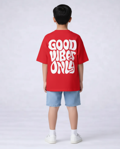 "Good Vibes Only" (Red) Boys 10-11 Y