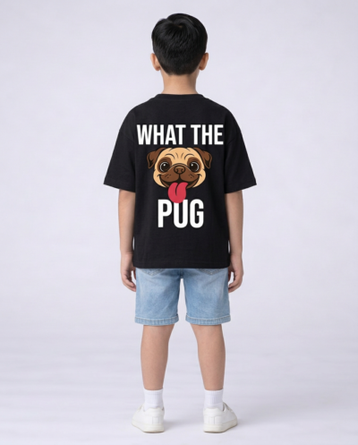 "What The Pug" (Black) Boys 10-11 Y
