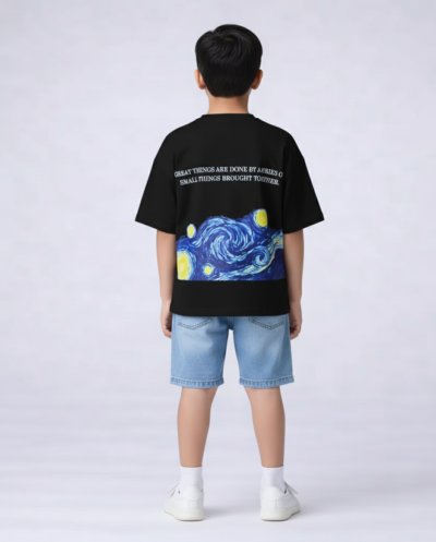 "The Starry Night,Van Gogh" (Black) Boys 10-11 Y