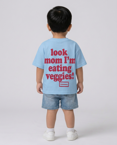 "Mom I Am Eating Veggies" (Blue) Boys 2-3 Y