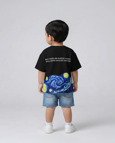 "The Starry Night,Van Gogh" (Black) Boys 2-3 Y