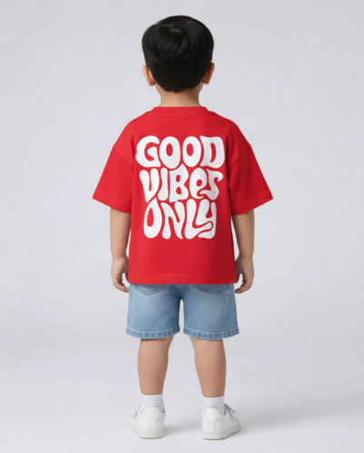"Good Vibes Only" (Red) Boys 4-5 Y