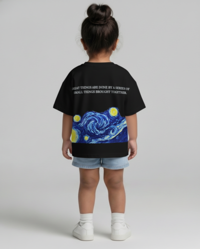 "The Starry Night, Van Gogh" (Black) Girls 4-5 Y