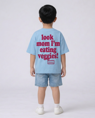 "Mom I Am Eating Veggies" (Blue) Boys 6-7 Y