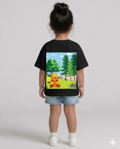 "Winnie The Poo" (Black) Girls 6-7 Y