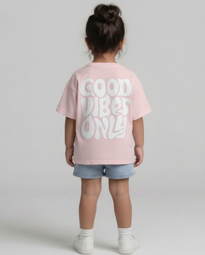 "Good Vibes Only" (Pink) Girls 6-7 Y