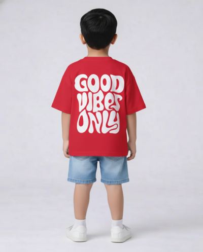 "Good Vibes Only" (Red) Boys 6-7 Y