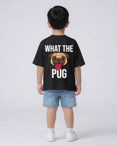 "What The Pug" (Black) Boys 6-7 Y