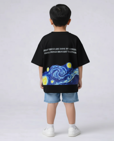 "The Starry Night,Van Gogh" (Black) Boys 6-7 Y