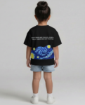 "The Starry Night, Van Gogh" (Black) Girls 6-7 Y