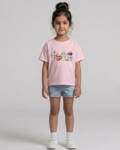 "Soft Serve & Coffee" (Pink) 8-9 Y