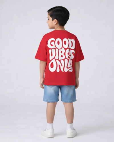 "Good Vibes Only" (Red) Boys 8-9 Y