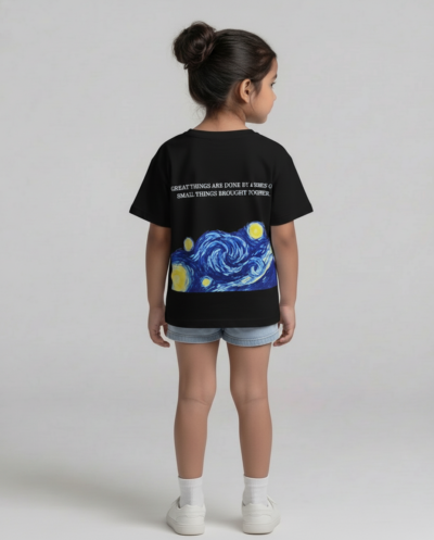 "The Starry Night, Van Gogh" (Black) Girls 8-9 Y