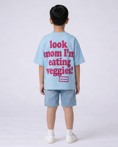"Mom I Am Eating Veggies" (Blue) Boys 9-10 Y