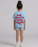 "Mom I Am Eating Veggies" (Blue) Girls 9-10 Y