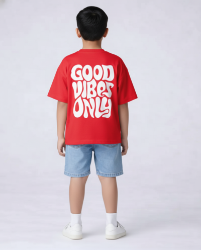 "Good Vibes Only" (Red) Boys 9-10 Y