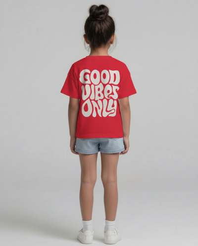 "Good Vibes Only" (Red) Girls 9-10 Y