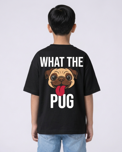 "What The Pug" (Black) Boys 9-10 Y