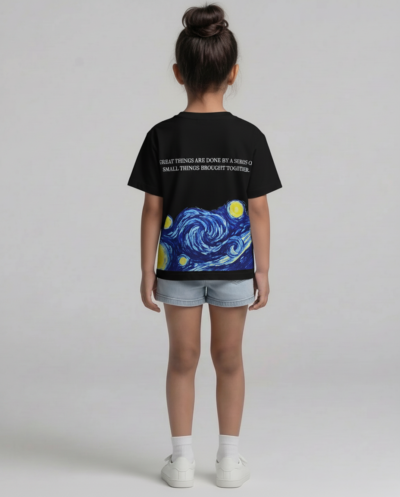 "The Starry Night, Van Gogh" (Black) Girls 9-10 Y