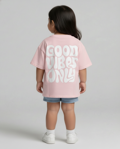 "Good Vibes Only" (Pink) Girls 2-3 Y